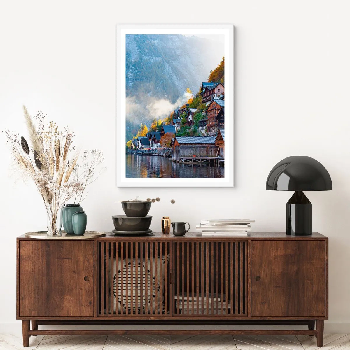 Plakat w białej ramie - Alpejskie klimaty - 50x70 cm