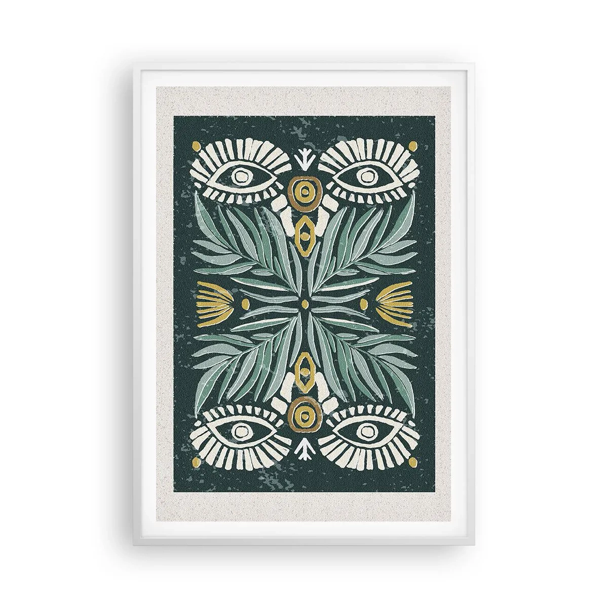 Plakat w białej ramie - Jak ludowa wycinanka - 70x100 cm