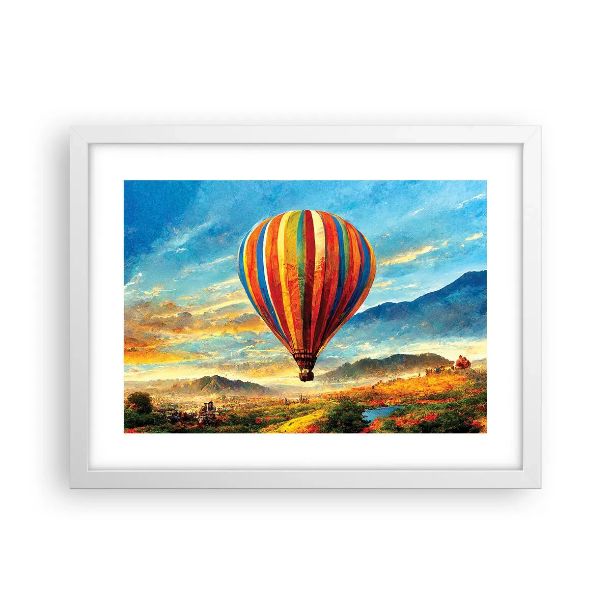 Plakat w białej ramie - W ciszy widać więcej - 40x30 cm