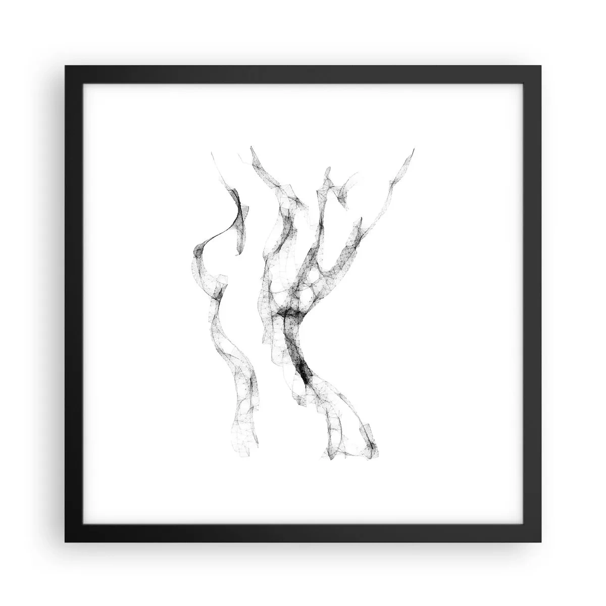 Plakat w czarnej ramie - Piękna i silna - 40x40 cm