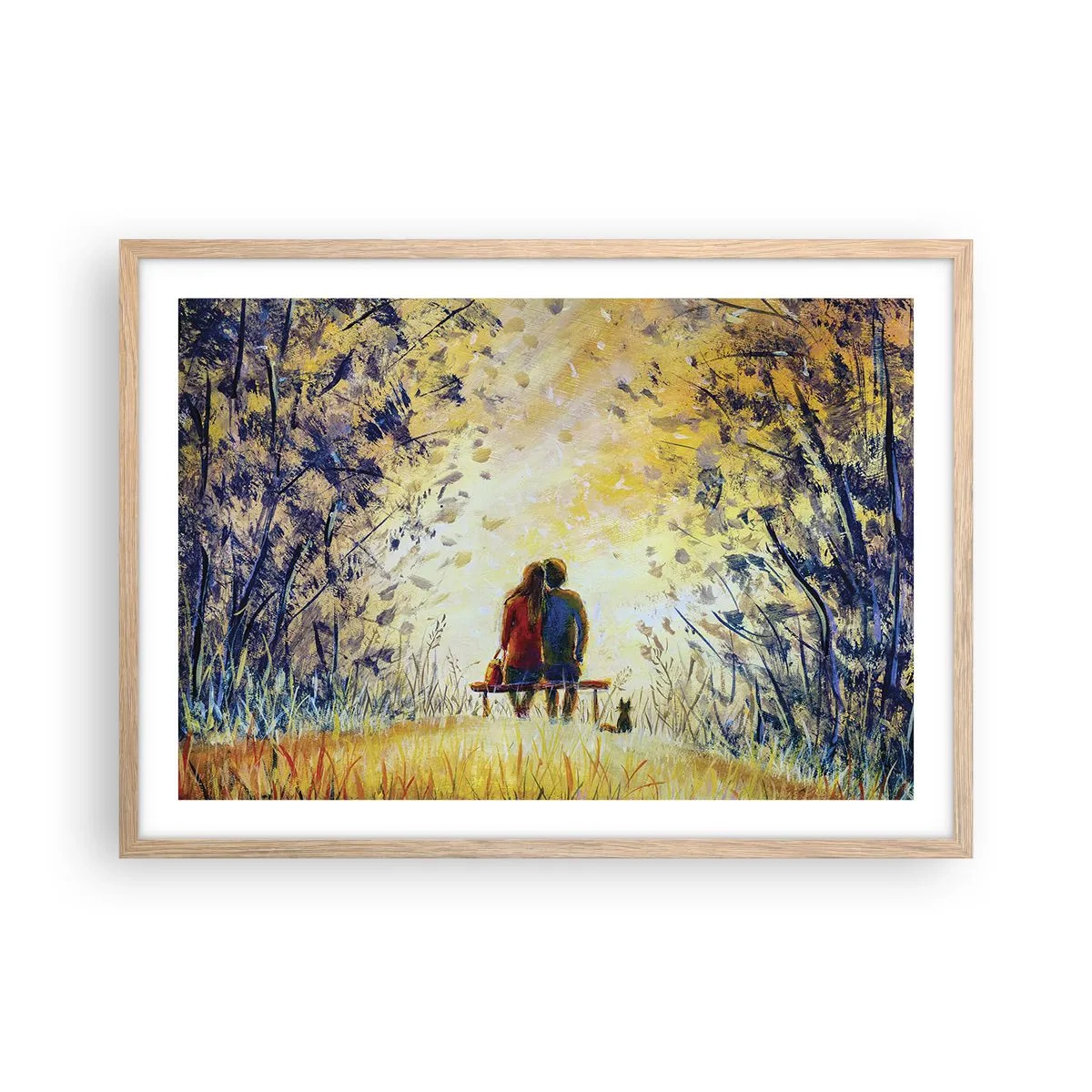 Plakat w ramie jasny dąb - Magiczna chwila - 70x50 cm