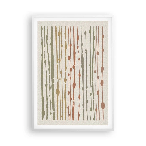 Plakat w białej ramie - Muzyczny zapis barw - 70x100 cm
