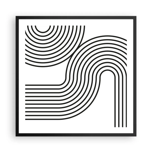 Plakat w czarnej ramie - Na zakręcie - 60x60 cm