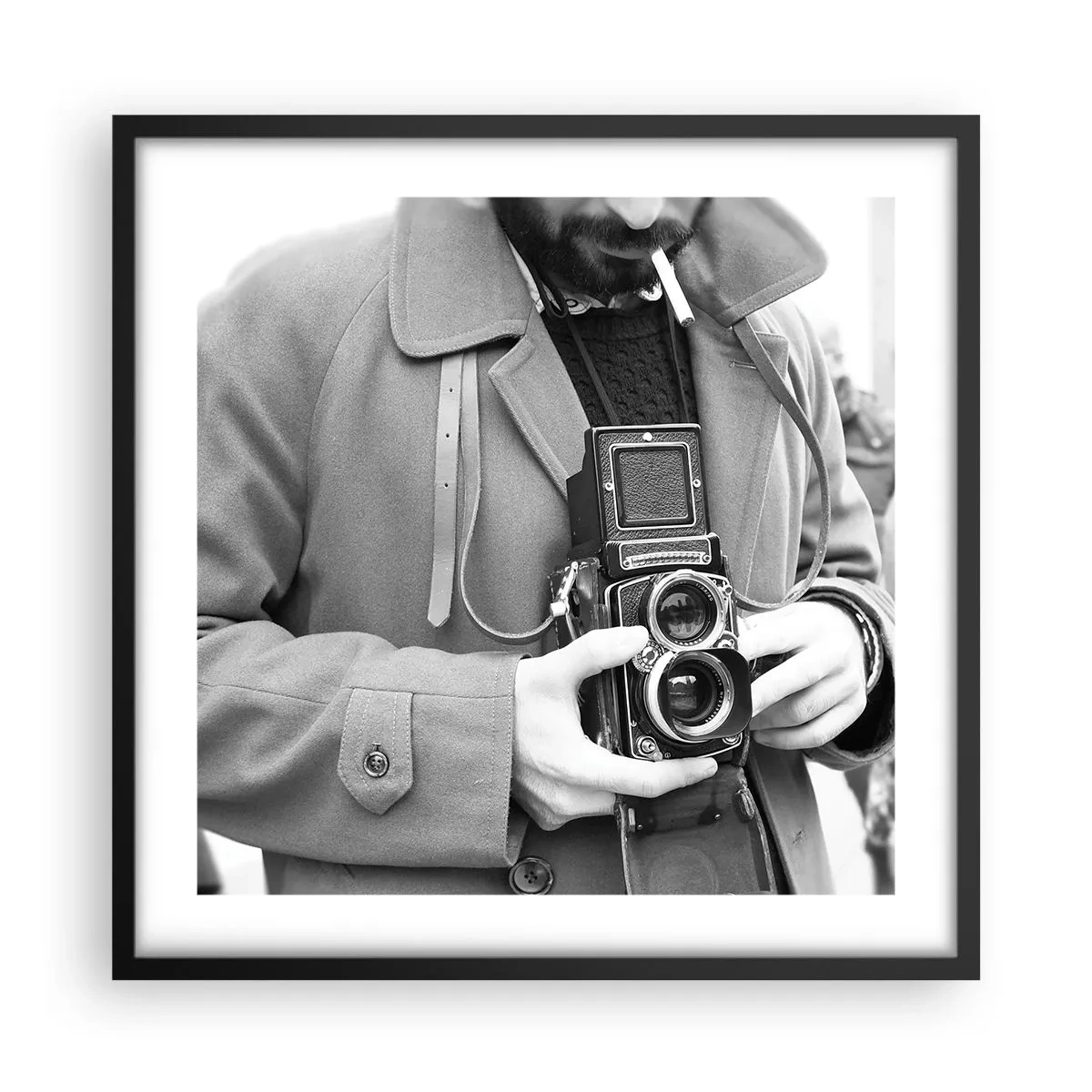 Plakat w czarnej ramie - W stylu retro - 50x50 cm