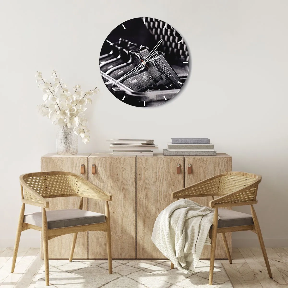 Zegar ścienny - Męski sport - 30x30 cm