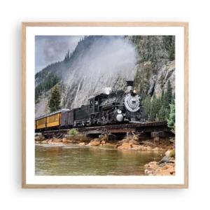 Plakat w ramie jasny dąb - A dokąd to? Dokąd? - 60x60 cm