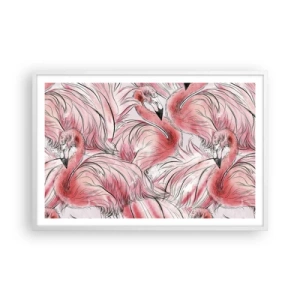 Plakat w białej ramie - Ptasi corps de ballet - 91x61 cm