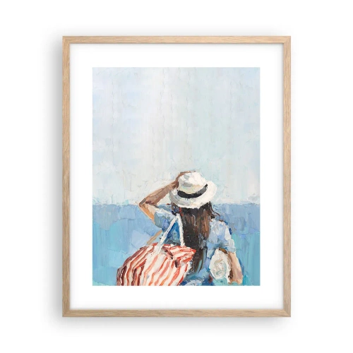 Plakat w ramie jasny dąb - Witaj na wakacjach - 40x50 cm