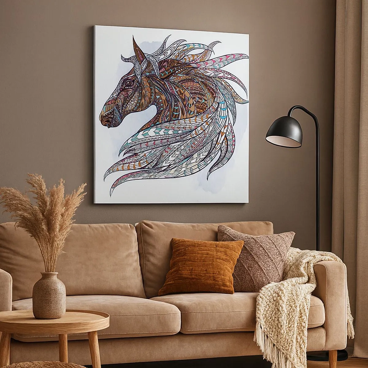 Obraz na płótnie - Rumak celtyckiego wojownika - 30x30 cm