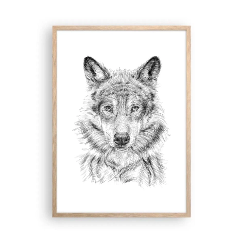Plakat w ramie jasny dąb - Urodzony przywódca - 50x70 cm
