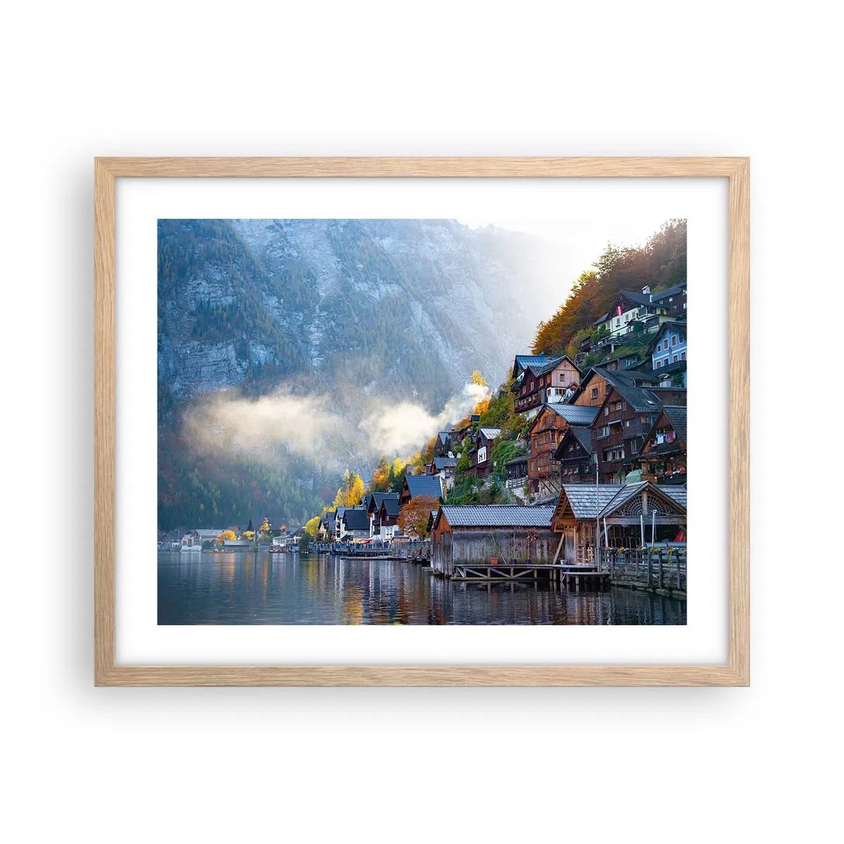 Plakat w ramie jasny dąb - Alpejskie klimaty - 50x40 cm
