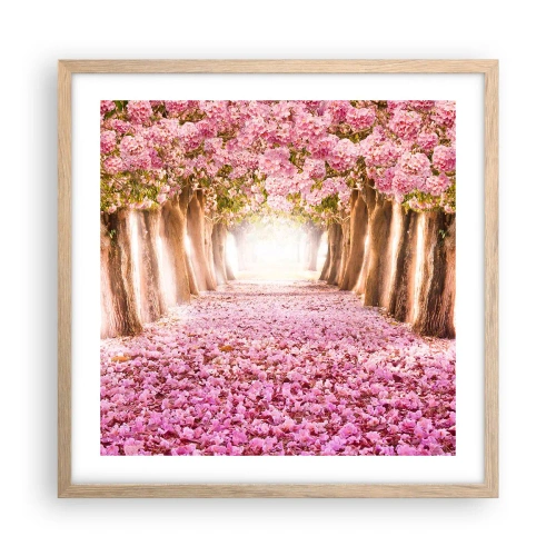 Plakat w ramie jasny dąb - Droga do raju - 50x50 cm