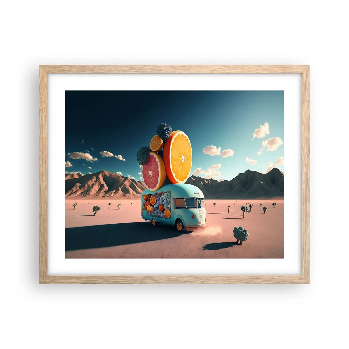 Plakat w ramie jasny dąb - Smak wakacji - 50x40 cm