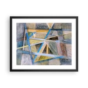 Plakat w czarnej ramie - Na wprost czy na skos? - 50x40 cm