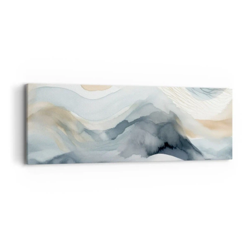 Obraz na płótnie - Abstrakcja śnieżna i mglista - 90x30 cm