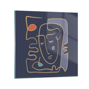 Obraz na szkle - W zamyśleniu - 60x60 cm