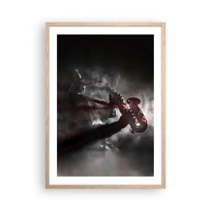 Plakat w ramie jasny dąb - W oparach jazzu - 50x70 cm