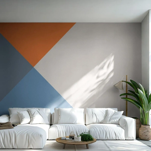 Fototapeta Standard Eco - Abstrakcyjne geometryczne kształty w stonowanych barwach - 100x70cm - Pod kątem… - Nowoczesna dekoracja ścienna do salonu i sypialni ARTTOR