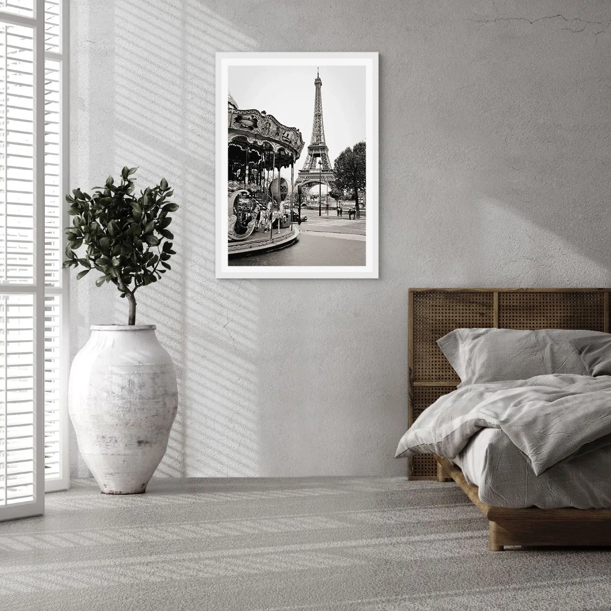 Plakat w białej ramie - Jak zabawa, to tylko w Paryżu - 50x70 cm