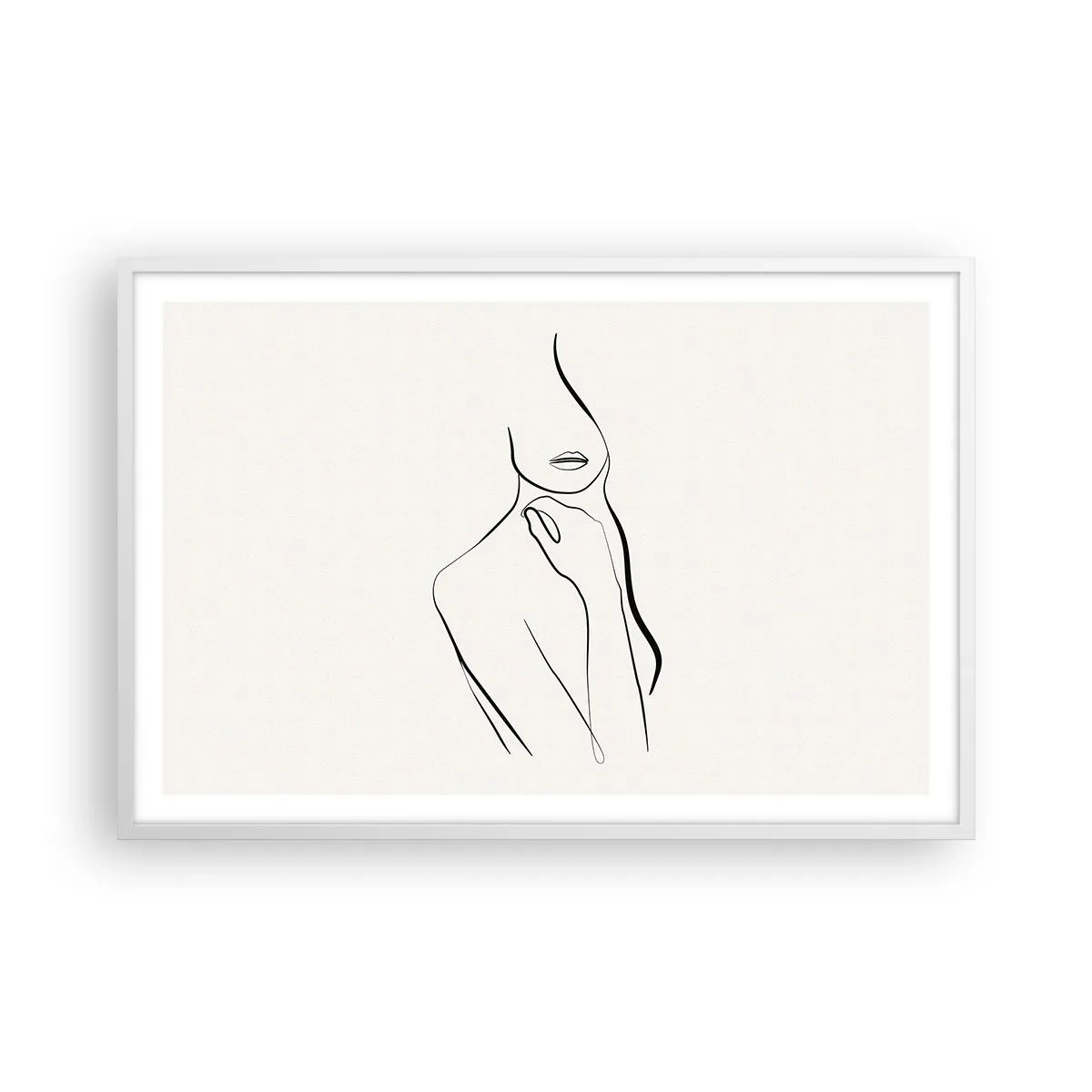 Plakat w białej ramie - Fala melancholii - 91x61 cm