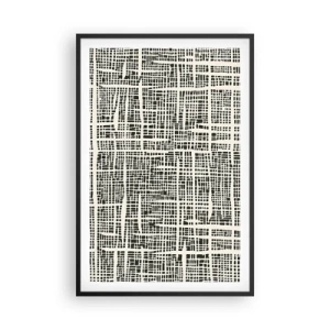 Plakat w czarnej ramie - Kompozycja utkana - 61x91 cm