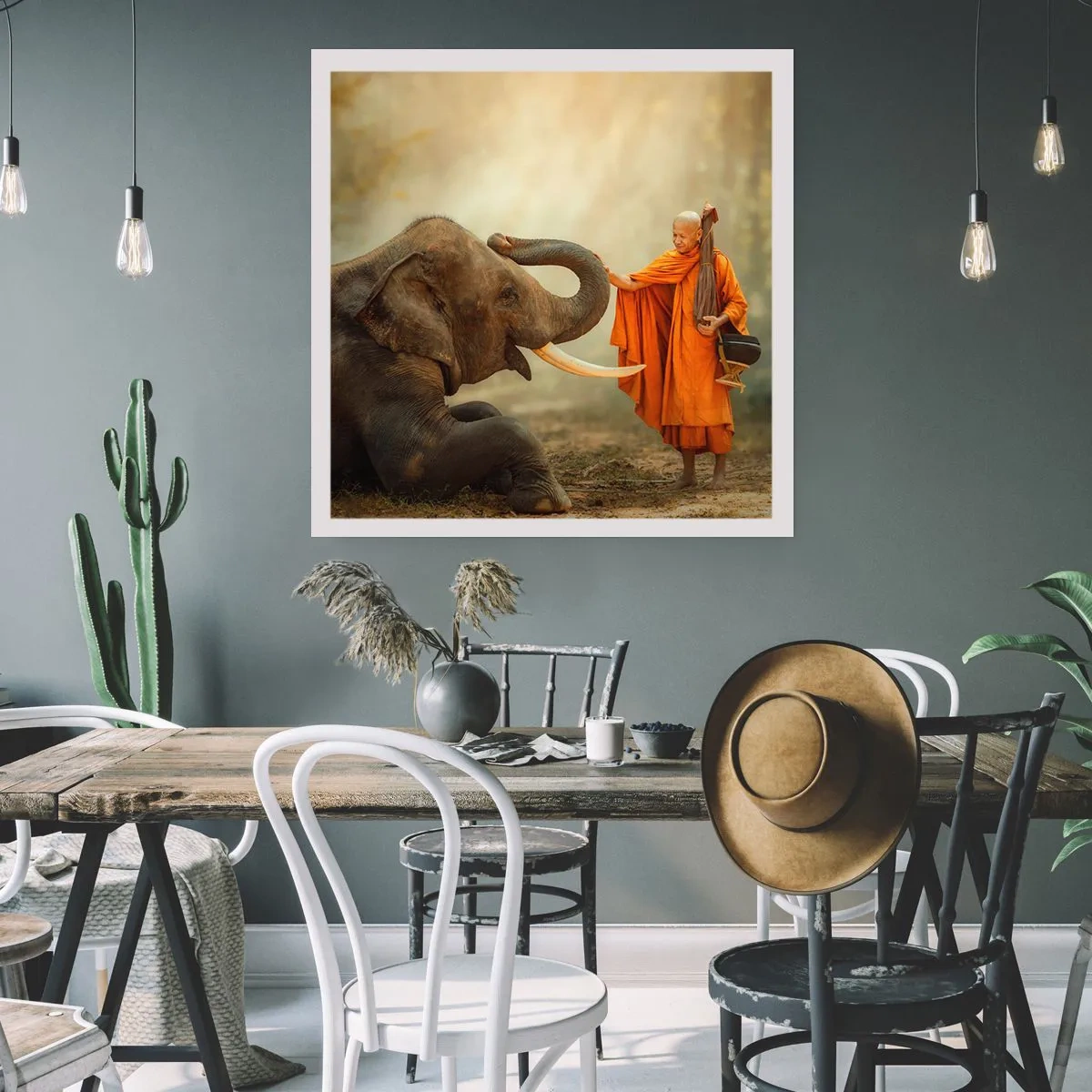 Plakat - Spotkanie w podróży - 60x60 cm
