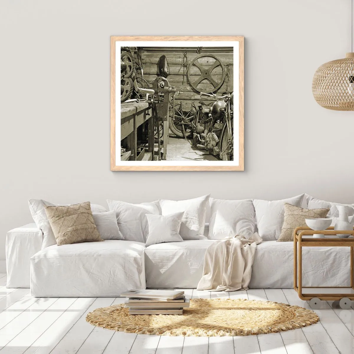 Plakat w ramie jasny dąb - W szopie wuja Władka - 30x30 cm