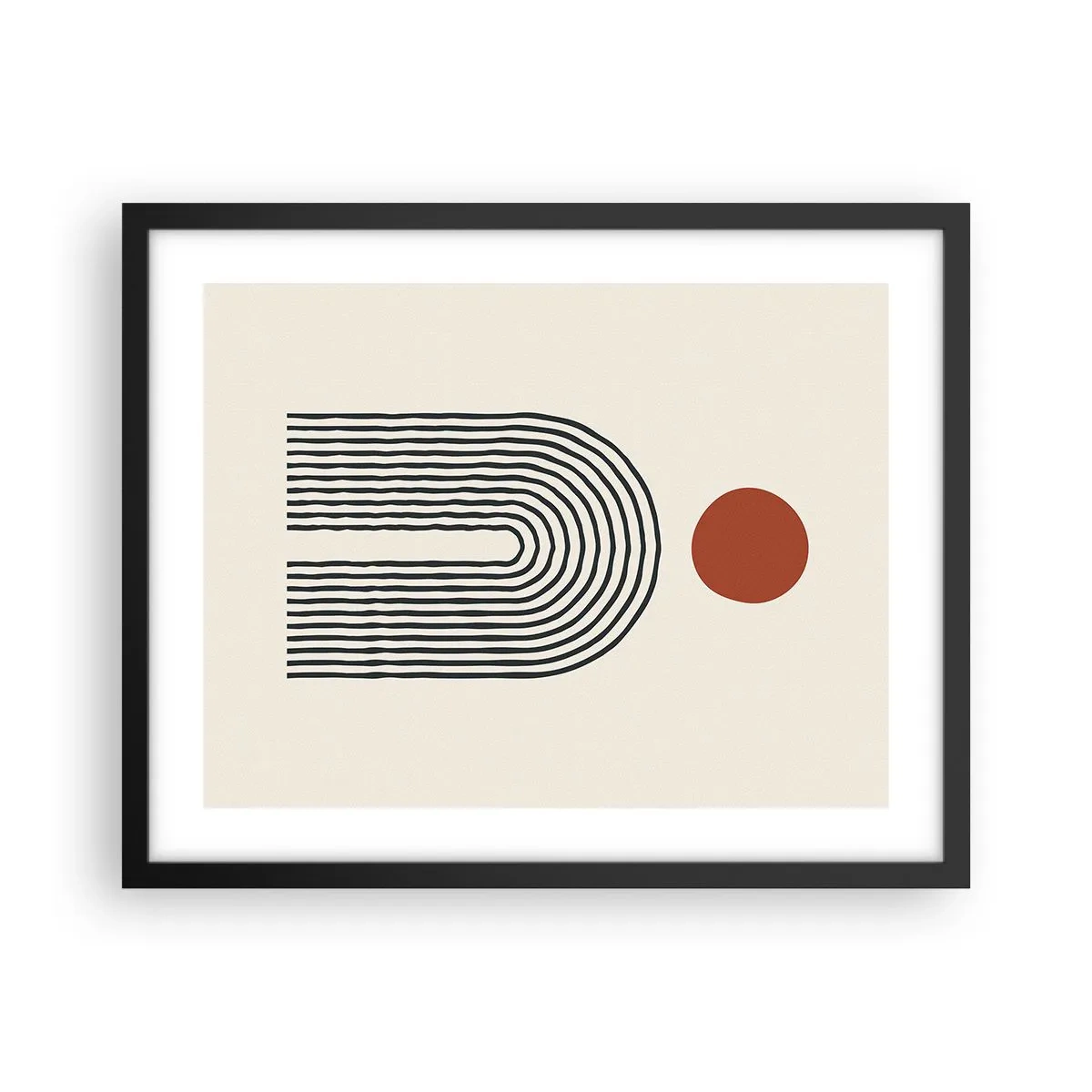 Plakat w czarnej ramie - Magnetyzm kształtów i barw - 50x40 cm