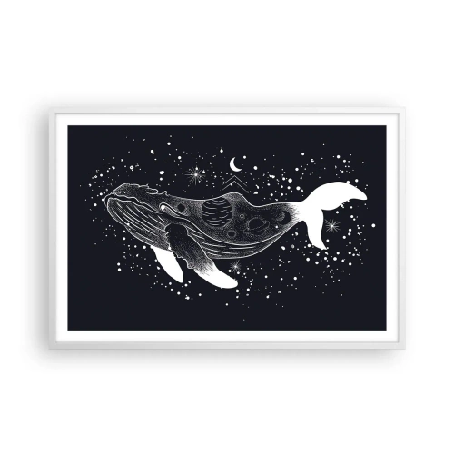 Plakat w białej ramie - W oceanie wszechświata - 91x61 cm