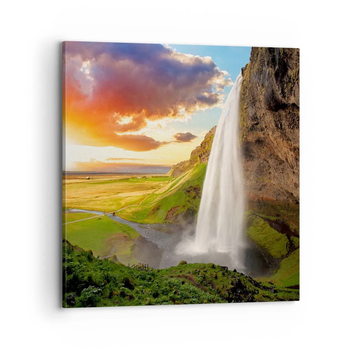Obraz na płótnie - Pełnia islandzkiego lata - 70x70 cm