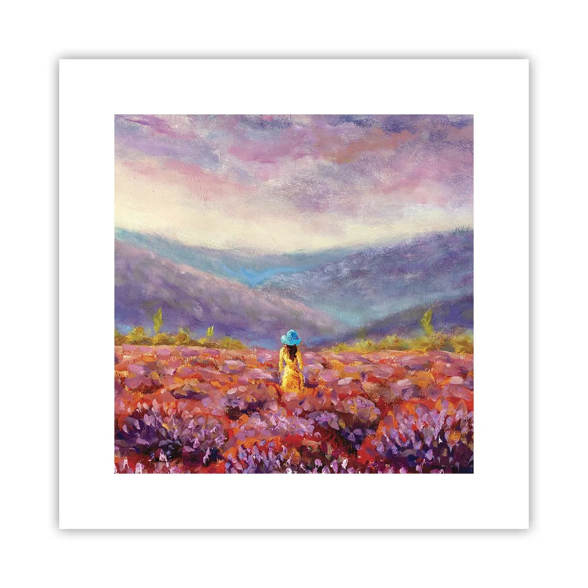 Plakat - W lawendowym świecie - 30x30 cm