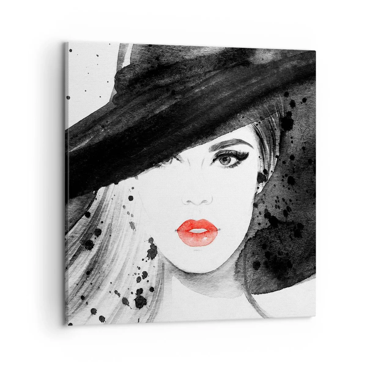 Obraz na płótnie - Dama w czerni - 50x50 cm