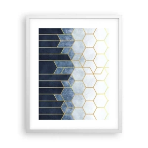 Plakat w białej ramie - Kompozycja w synkopowym rytmie - 40x50 cm