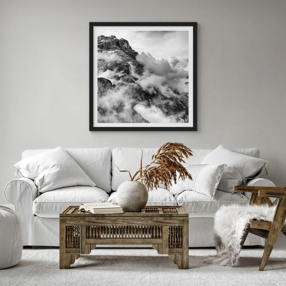 Plakat w czarnej ramie - Piękne i okrutne - 40x40 cm