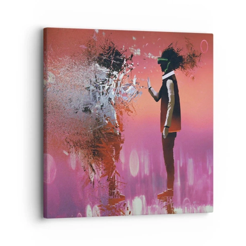 Obraz na płótnie - Czy można wejrzeć w siebie? - 30x30 cm