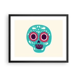 Plakat w czarnej ramie - Życie – zabawa aż do śmierci - 50x40 cm