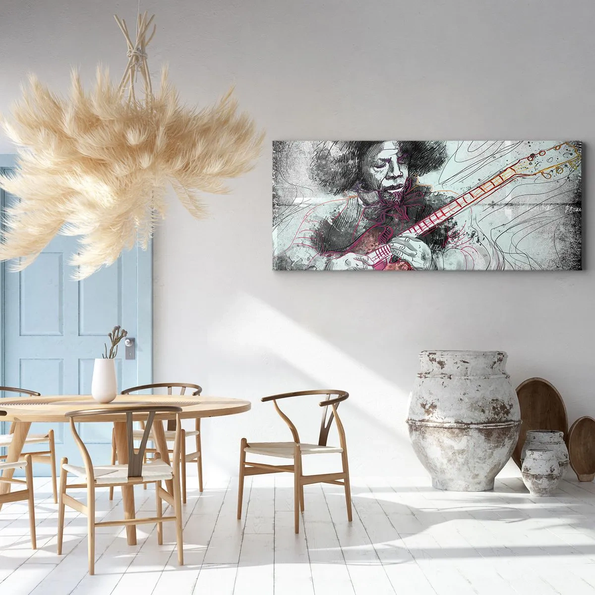 Obraz na płótnie - Na falach muzyki - 90x30 cm