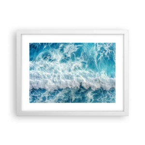 Plakat w białej ramie - Radośnie i w podskokach - 40x30 cm