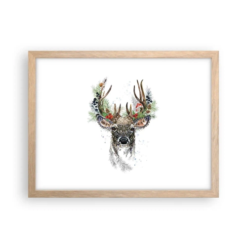 Plakat w ramie jasny dąb - W świątecznej szacie - 40x30 cm