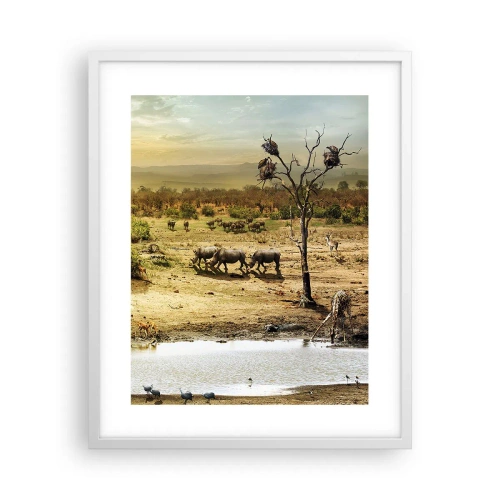 Plakat w białej ramie - "Z Edenu zaś wypływała rzeka…" - 40x50 cm