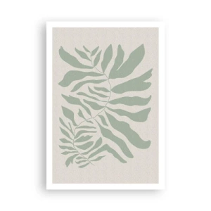 Plakat - Szmaragdowa gałązka - 70x100 cm
