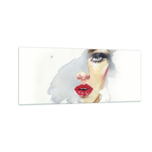 Obraz na szkle - Odbicie w kropli wody - 100x40 cm