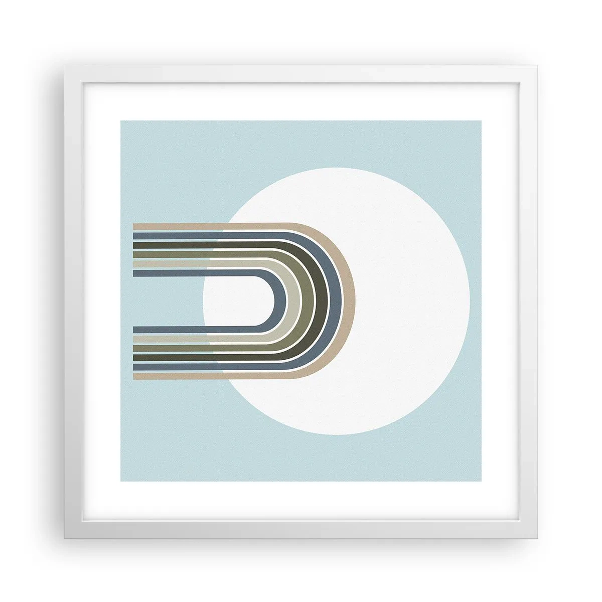 Plakat w białej ramie - Nieodparte przyciąganie - 40x40 cm