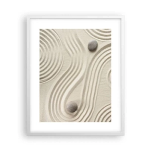 Plakat w białej ramie - Dotyk ciepła - 40x50 cm