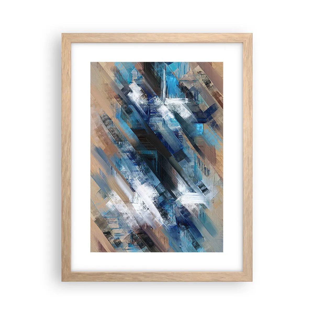 Plakat w ramie jasny dąb - Po błękitnym skosie - 30x40 cm