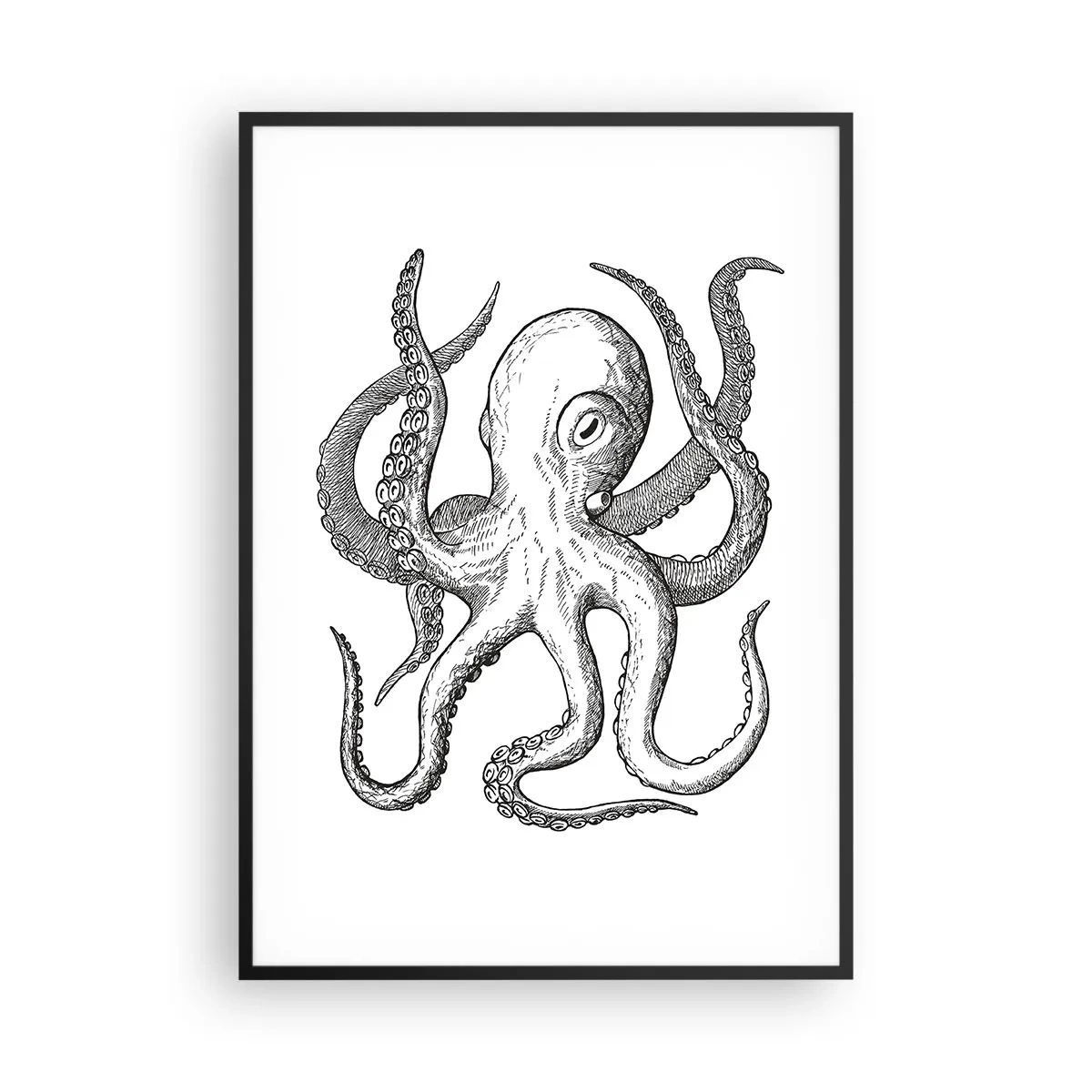 Plakat w czarnej ramie - Tańcząca z falami - 70x100 cm