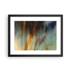 Plakat w czarnej ramie - Nieprzypadkowa barwna kompozycja - 40x30 cm