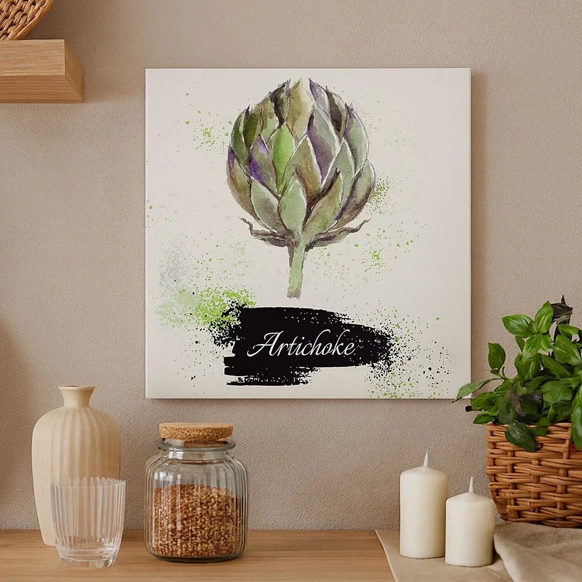 Obraz na płótnie - Eviva warzywa! - 30x30 cm