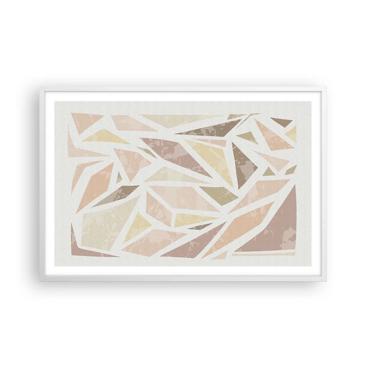 Plakat w białej ramie - Kompozycja witrażowa - 91x61 cm