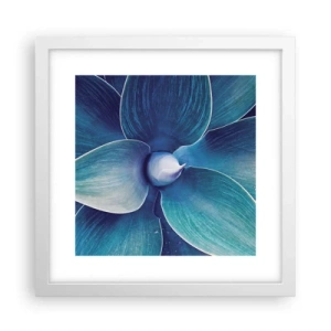 Plakat w białej ramie - Zbłękitniały od nieba - 30x30 cm